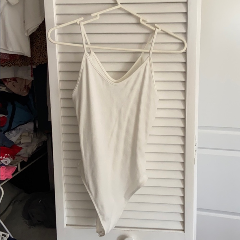 white american eagle body suit tank ribbed
